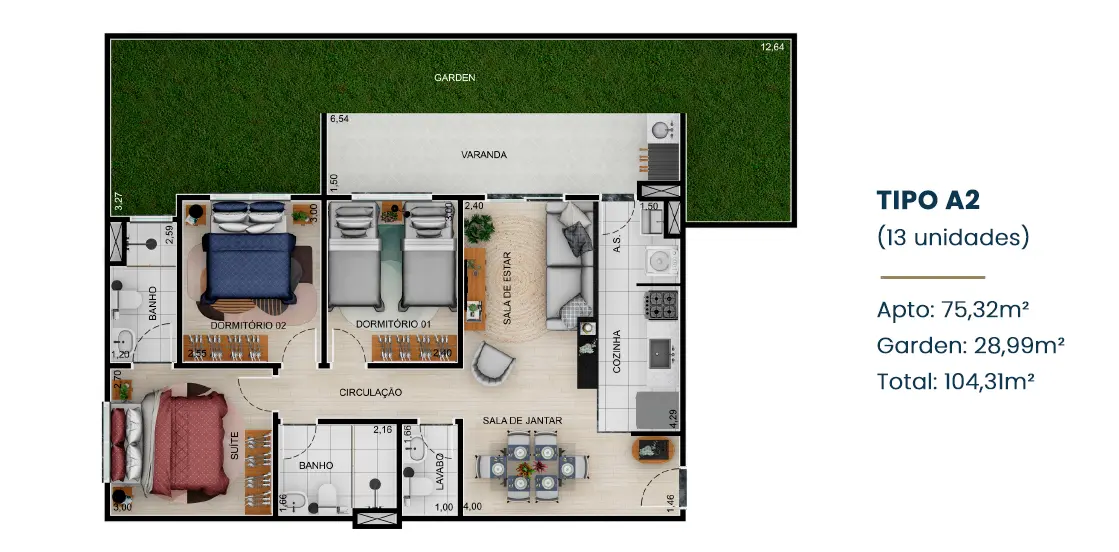 A2 – Residencial Heron Blanc em Guaratinguetá