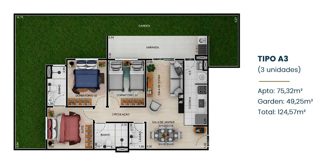 A3 – Residencial Heron Blanc em Guaratinguetá