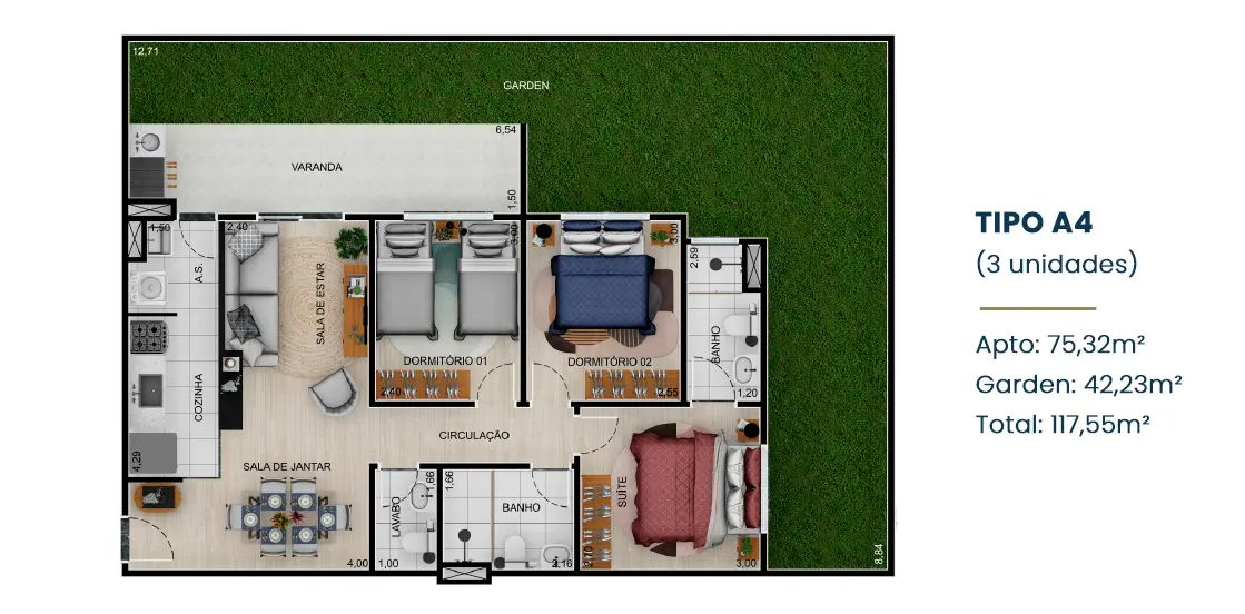A4 – Residencial Heron Blanc em Guaratinguetá